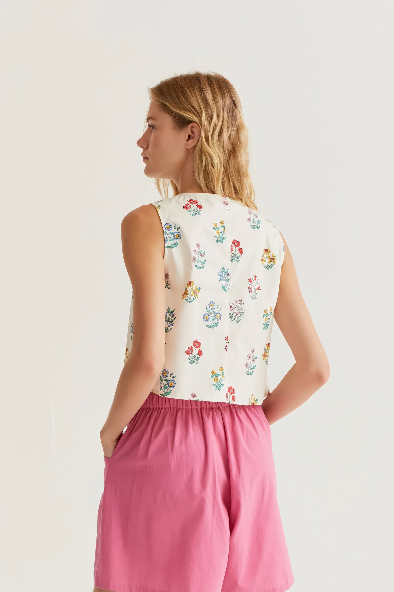 Porcelain Petal Sleeveless Top-4