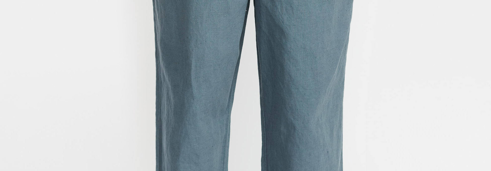 ♣ Dustblue Drape & Ease Linen Pants