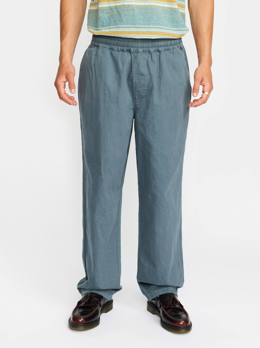 ♣ Dustblue Drape & Ease Linen Pants