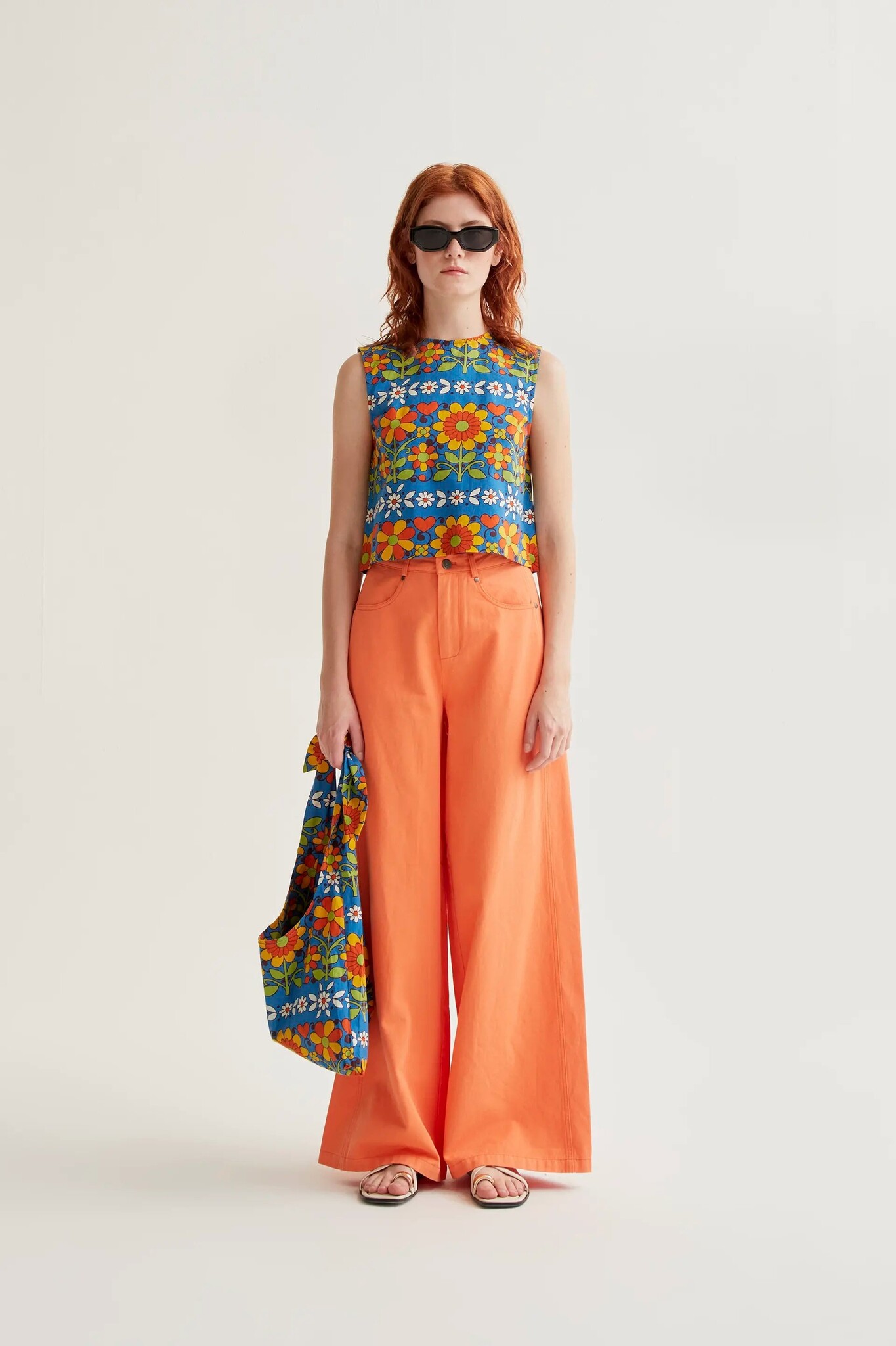 Blossomy Boulevard Sleeveless Top-4