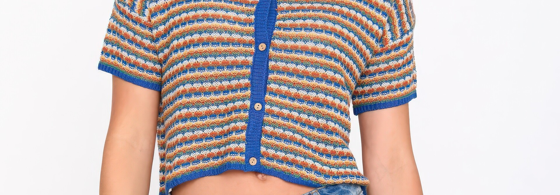 ♣ Crochet All Day Striped Top