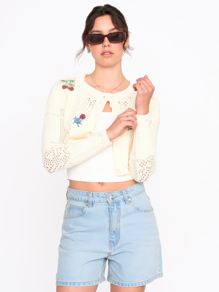 ♣ Grandma's Curtains Crochet Cardigan