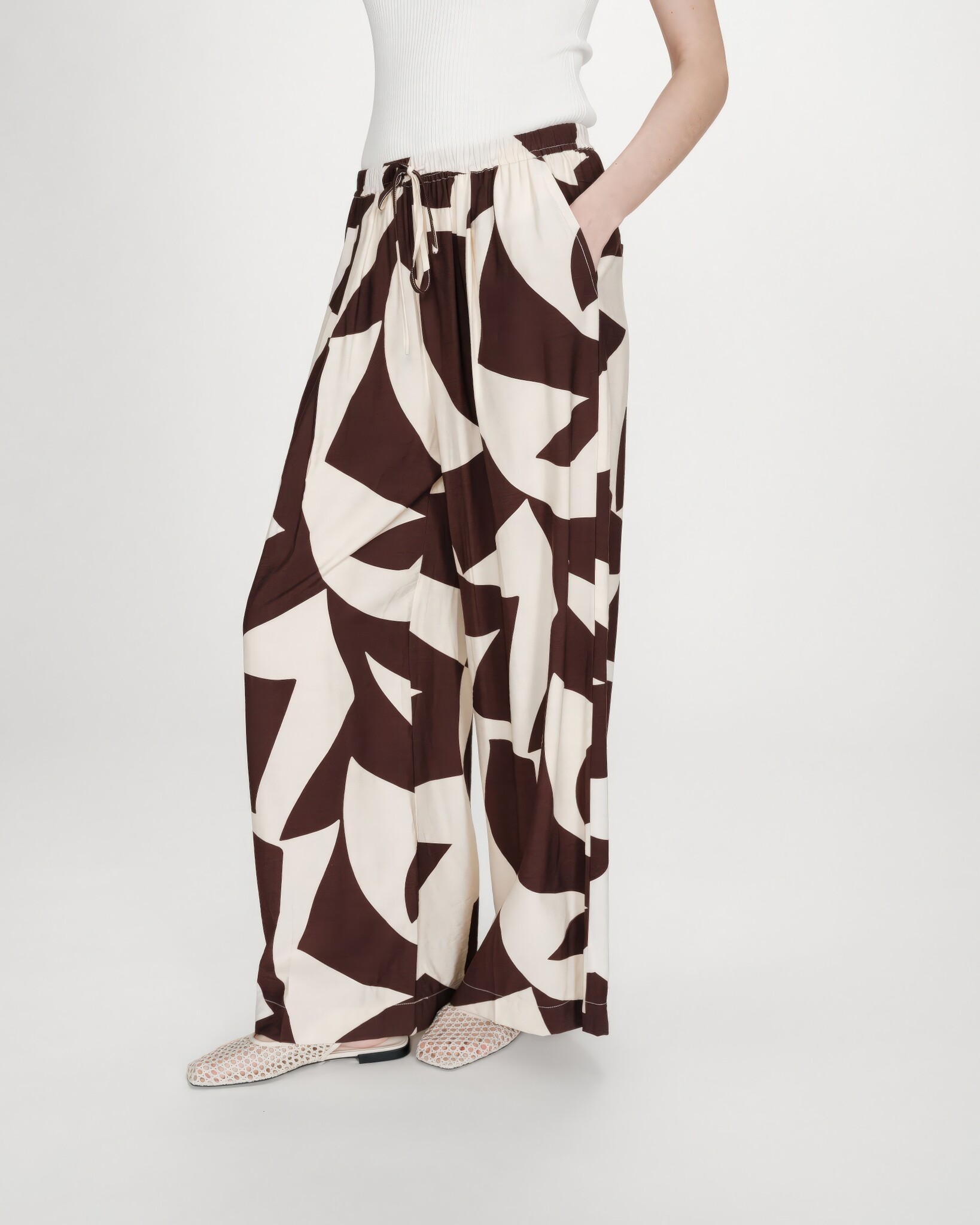 Veni Venetian Tiramisou Trousers-4