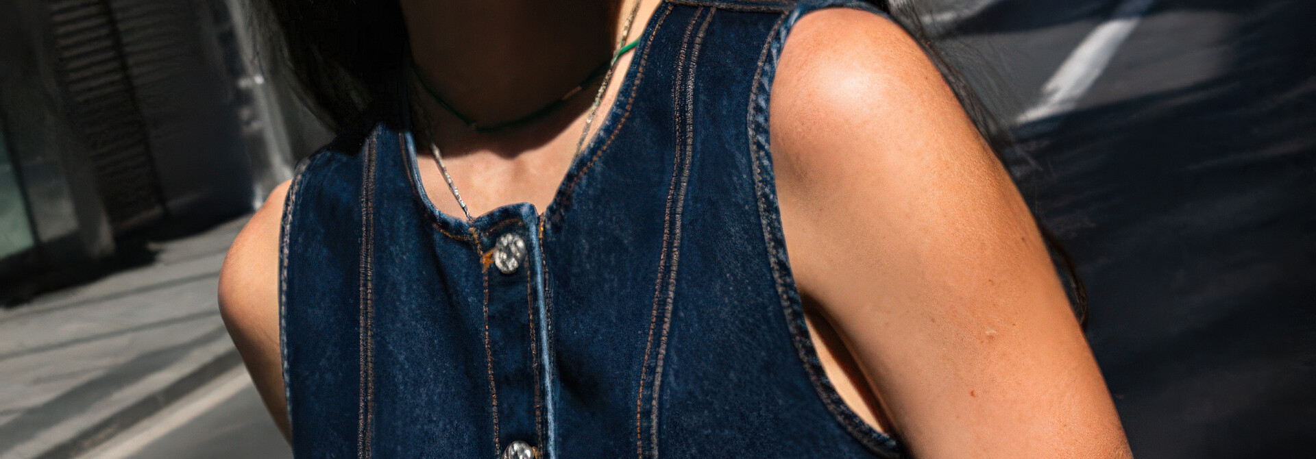 ♣ Victoria Roller Skate Babe Denim Vest