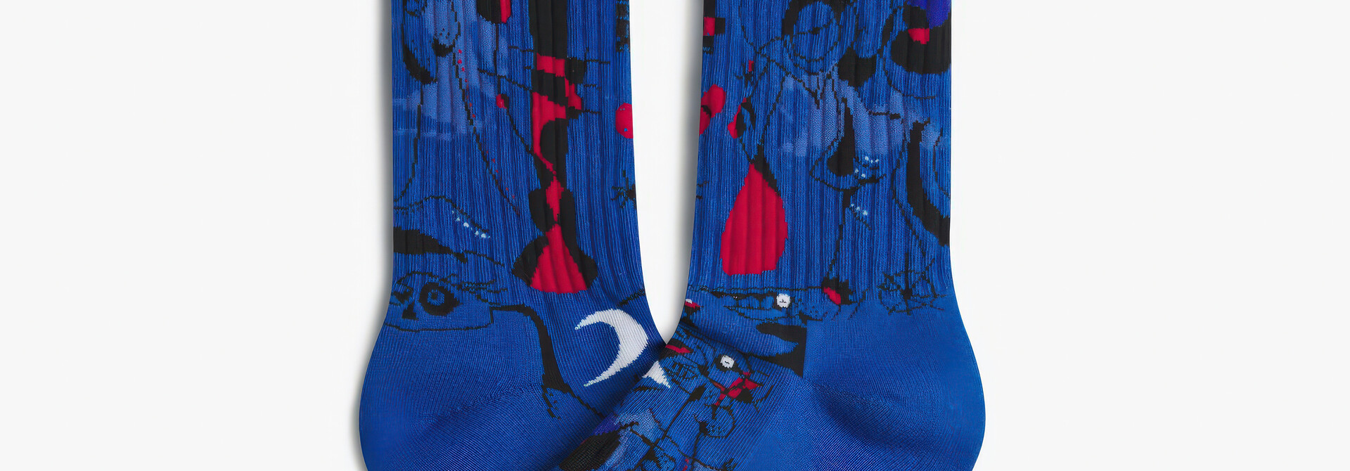 ♣ Blue Athletic Mirò Figures At Night Socks