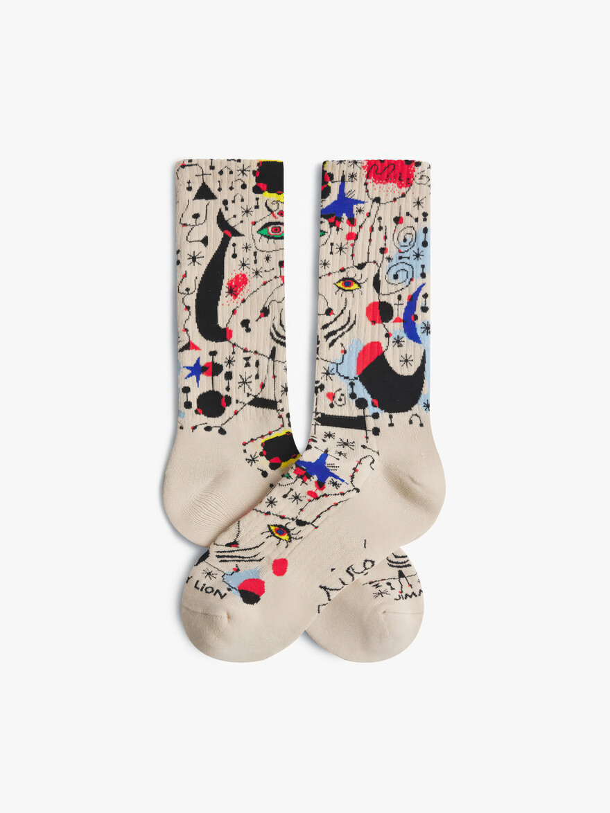 ♣ Beige Athletic Mirò Ciphers Socks