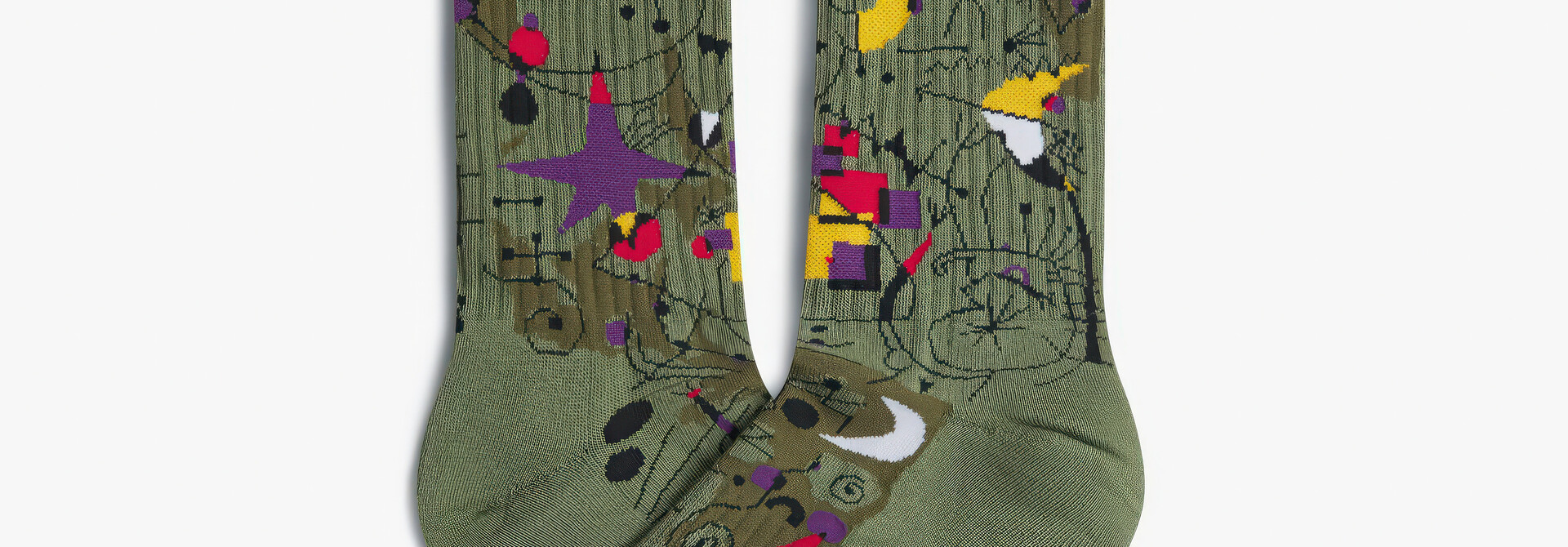 ♣ Green Athletic Mirò Acrobatic Dancers Socks