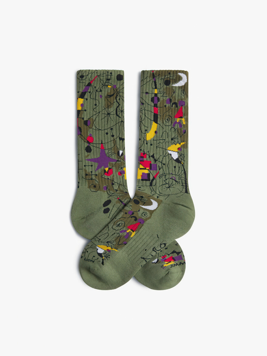 ♣ Green Athletic Mirò Acrobatic Dancers Socks