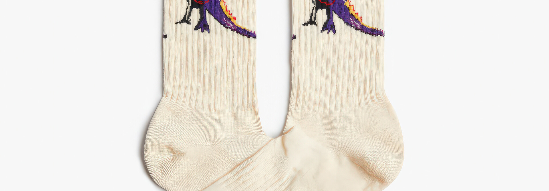 ♣ Beige Athletic Basquiat Pez Dispenser Socks