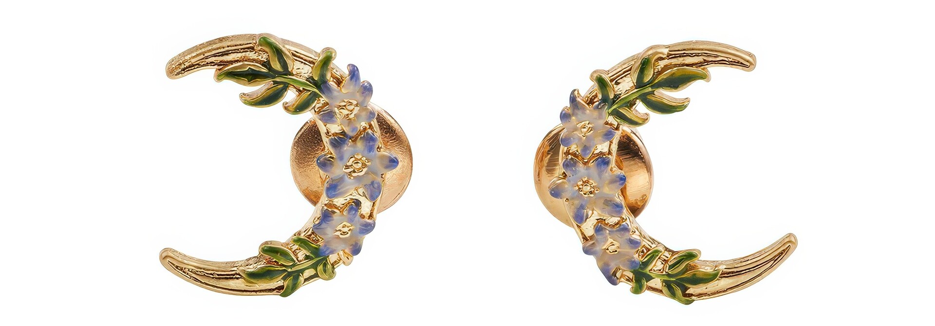 Nightshade Moon Earrings Gold