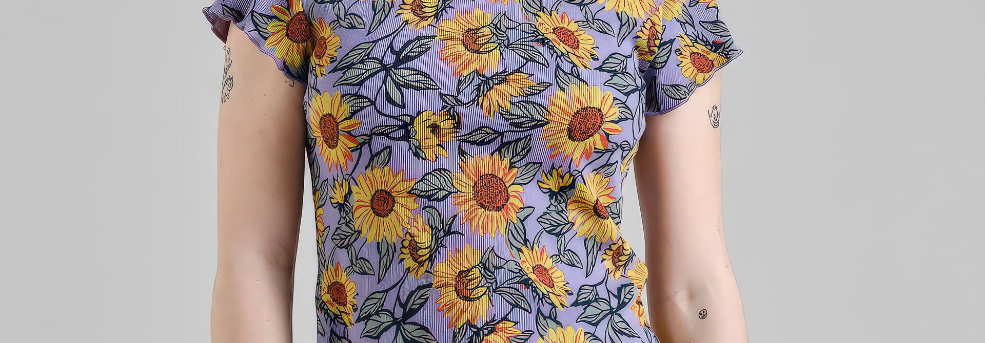 ♣ Ven Sunflower Haze Rib Top