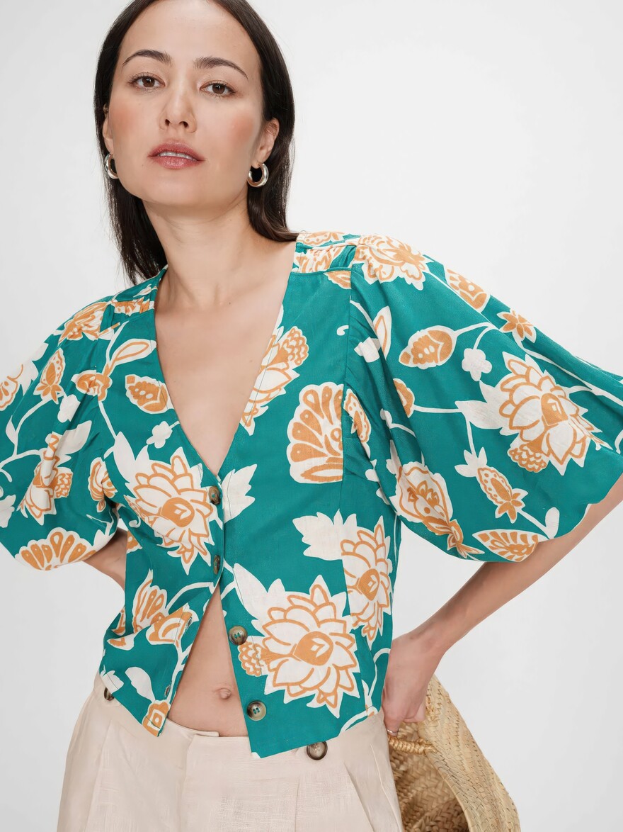 Vahe Eastern Lotus Blouse