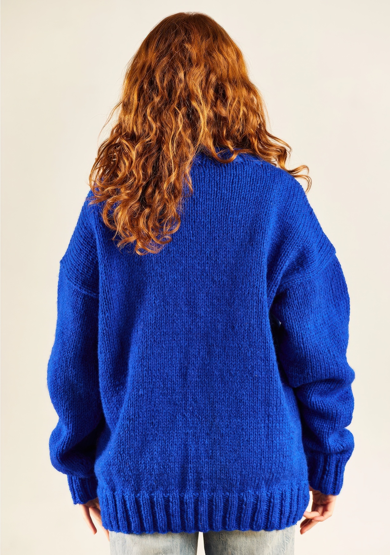 ♣ Yin Yang Blue Hand Knitted Jumper-4