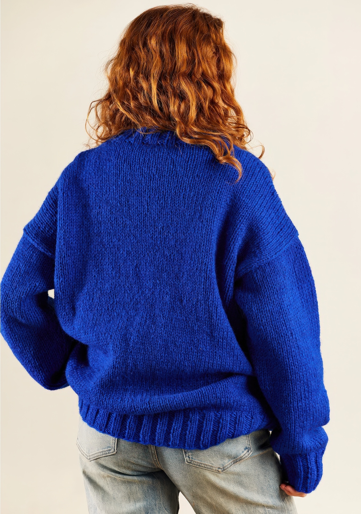 ♣ Yin Yang Blue Hand Knitted Jumper-5