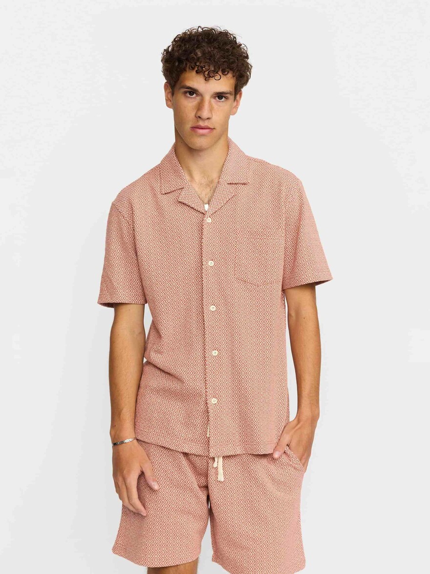 ♣ Orange Harlequin Honeymoon Shirt