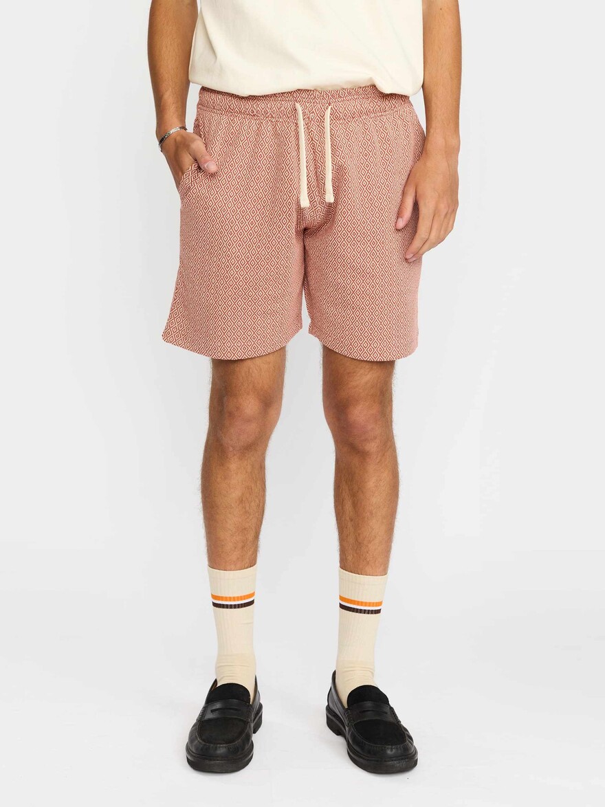 ♣ Orange Harlequin Beach Shorts