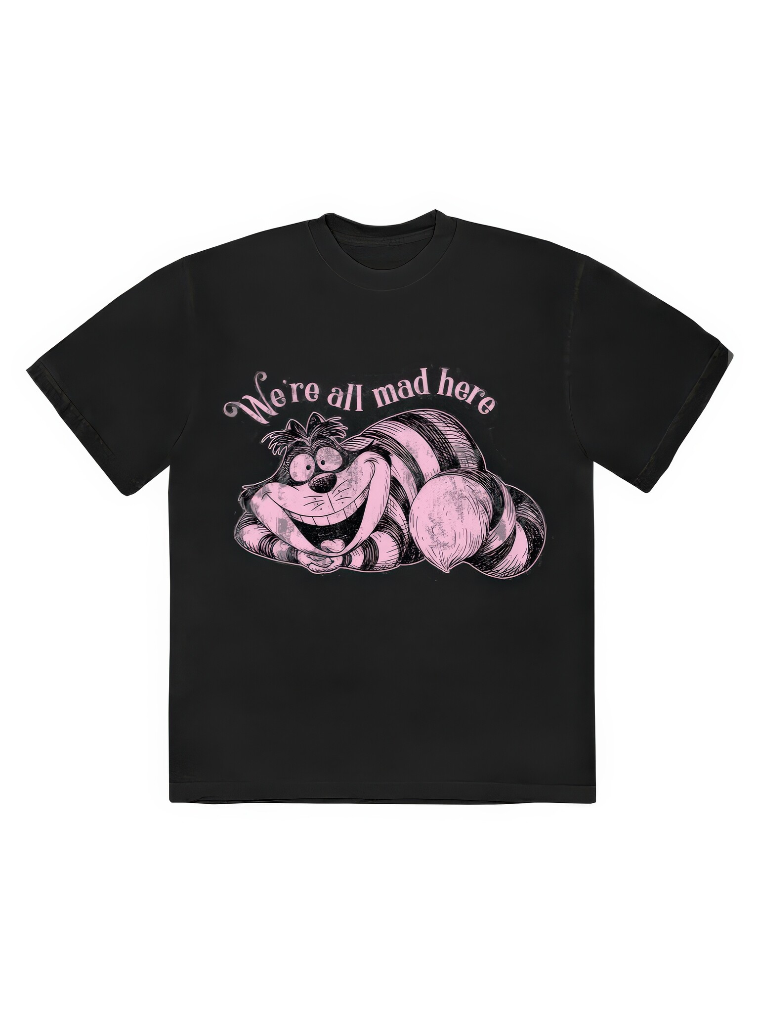 Alice In Wonderland - We're All Mad Here Black Tee-1