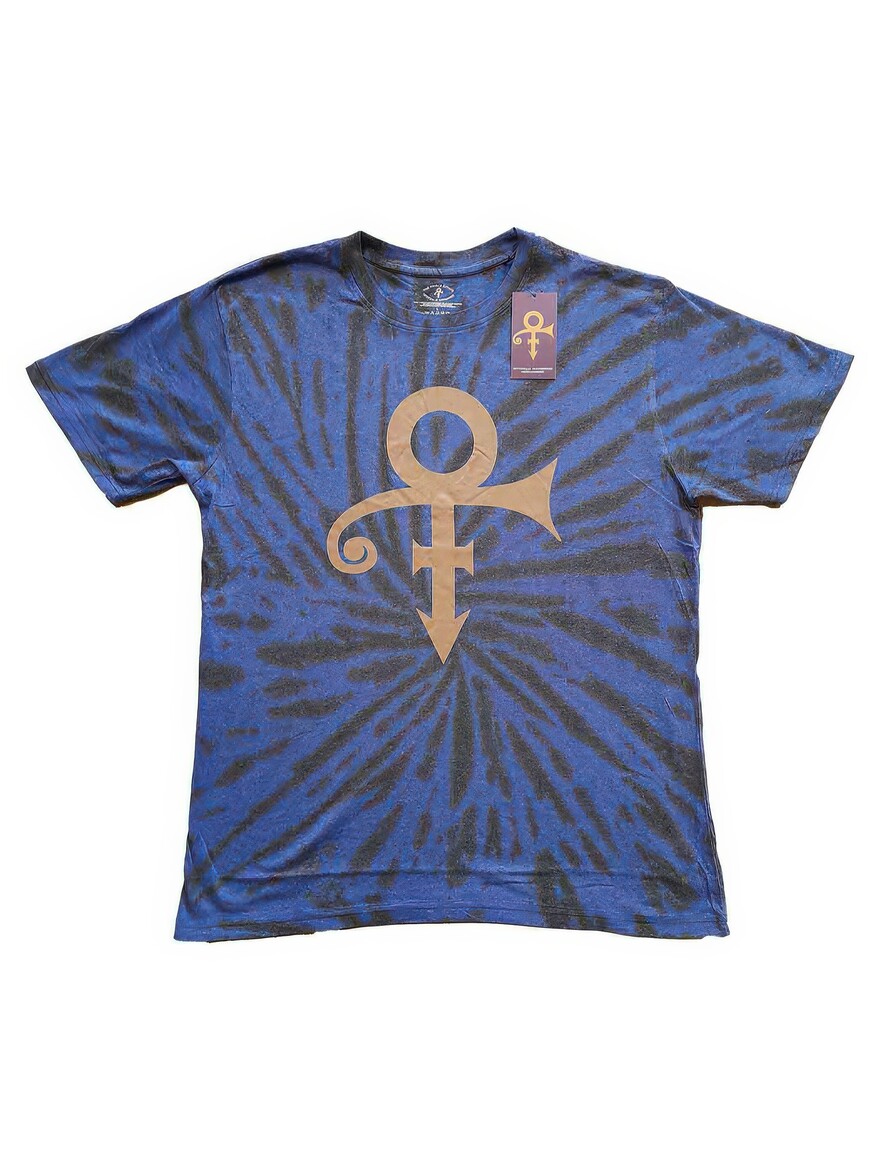 ♣ Prince - Gold Symbol Purple Acid Wash Tee