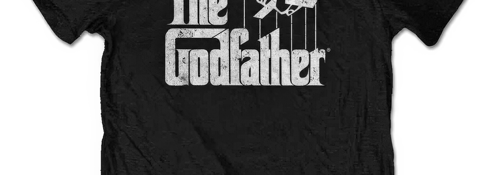 The Godfather - White Logo Black Tee