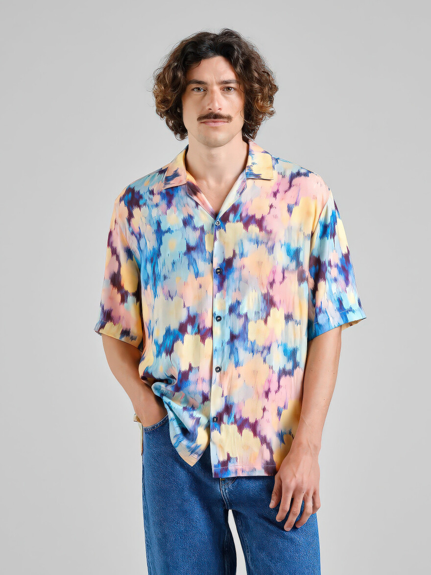 ♣ Marstrand Ikat Acid Flowers Shirt