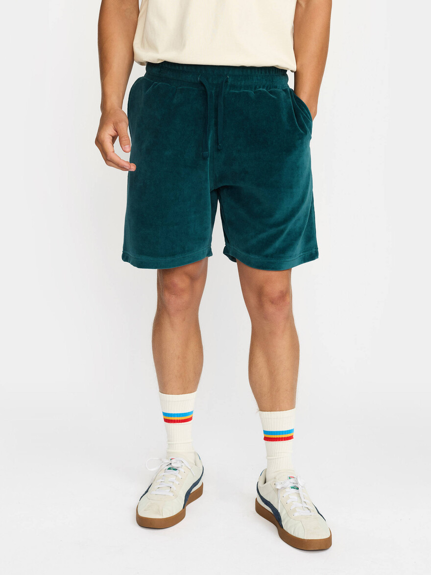 ♣ Velvet Void Petrol Shorts