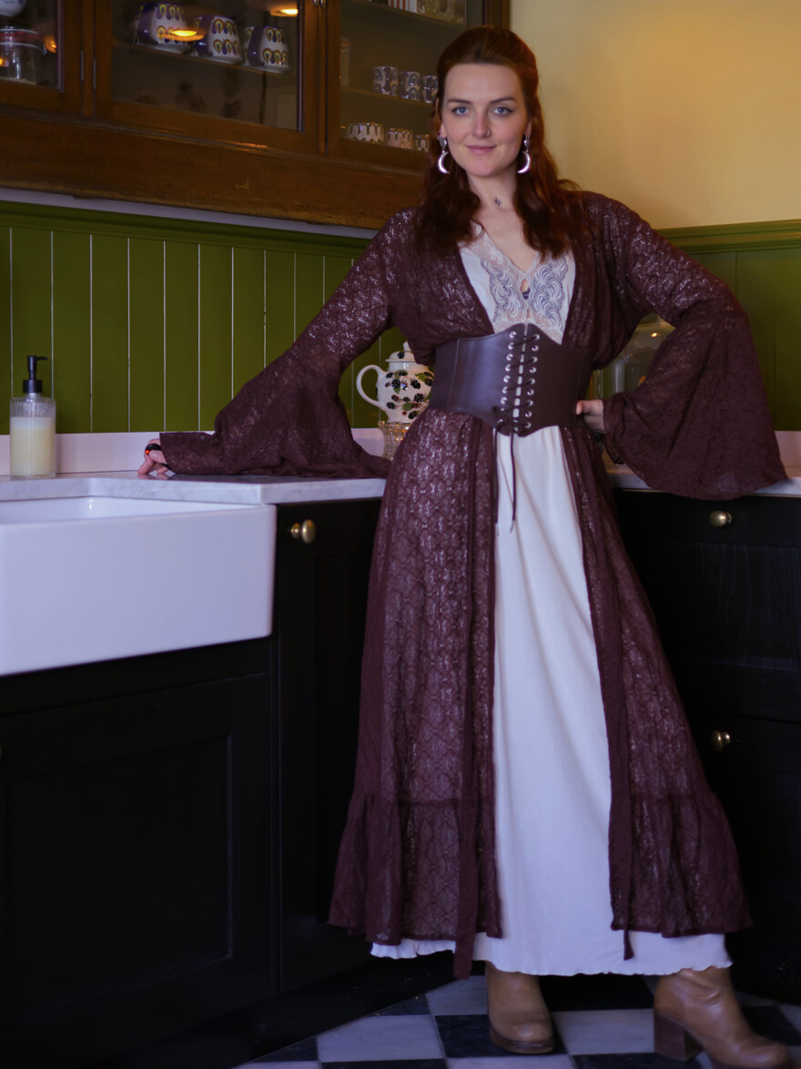 The Aurora Lace Dress (CARDAMOM)