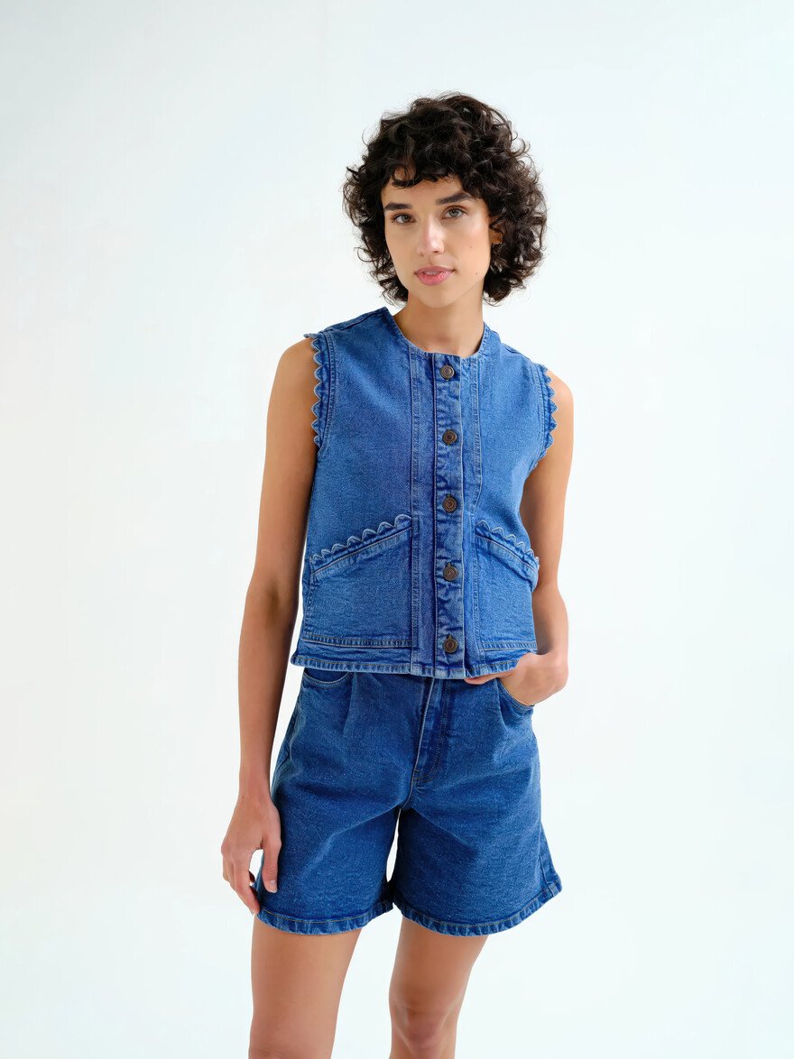 My Wave High Wave Denim Gilet
