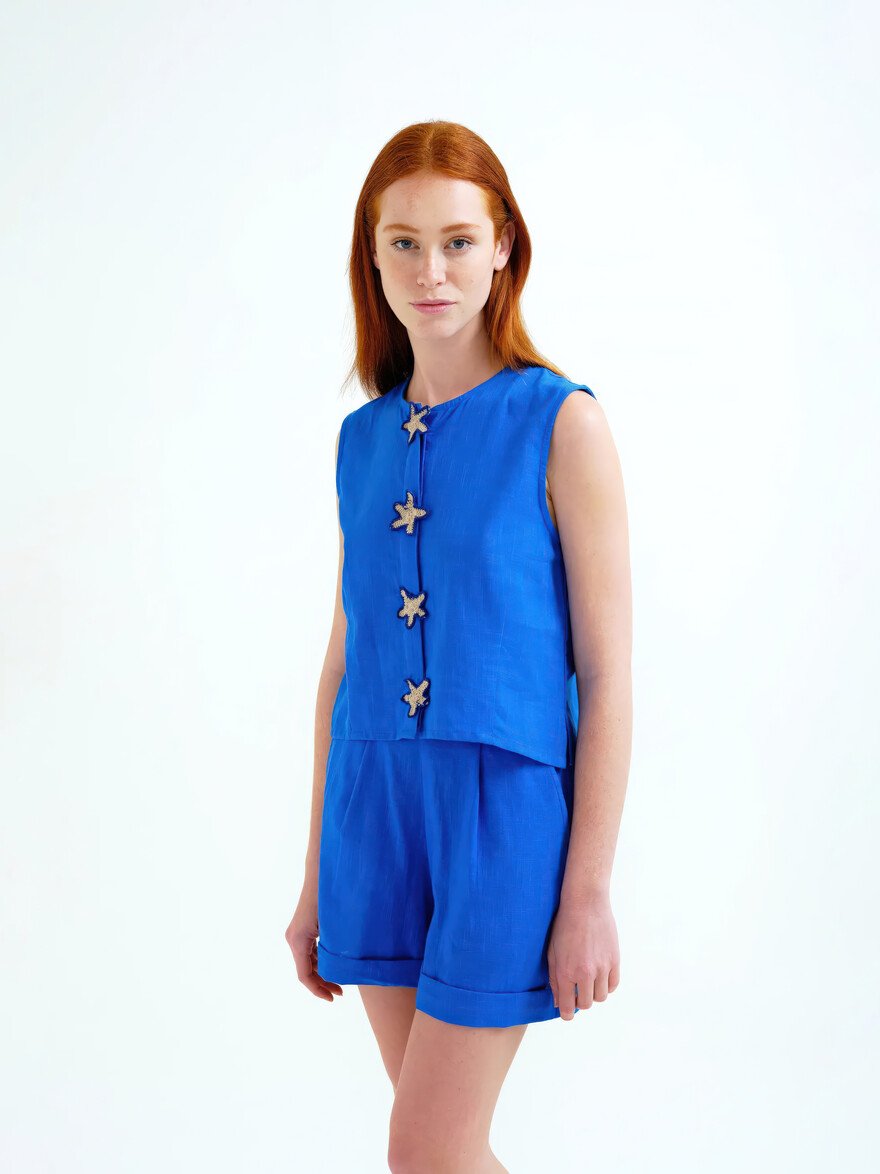 Starfish Trail Blue Top