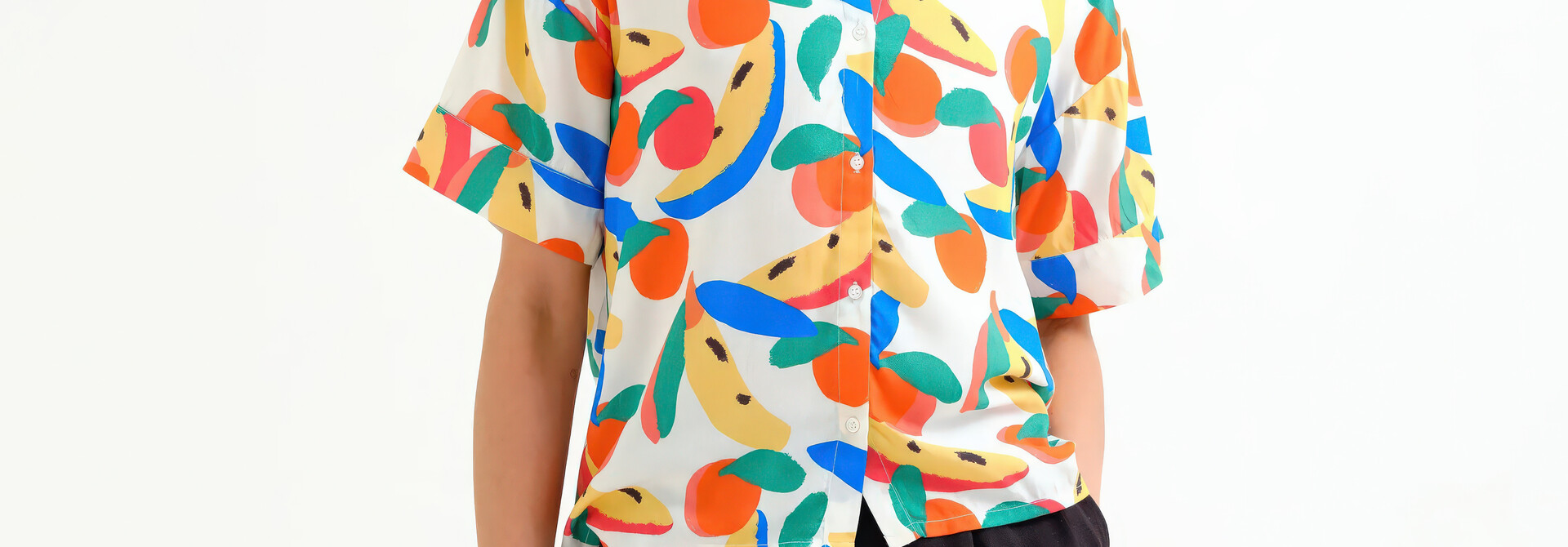 ♣ Composition With Apples And Bananas Blouse