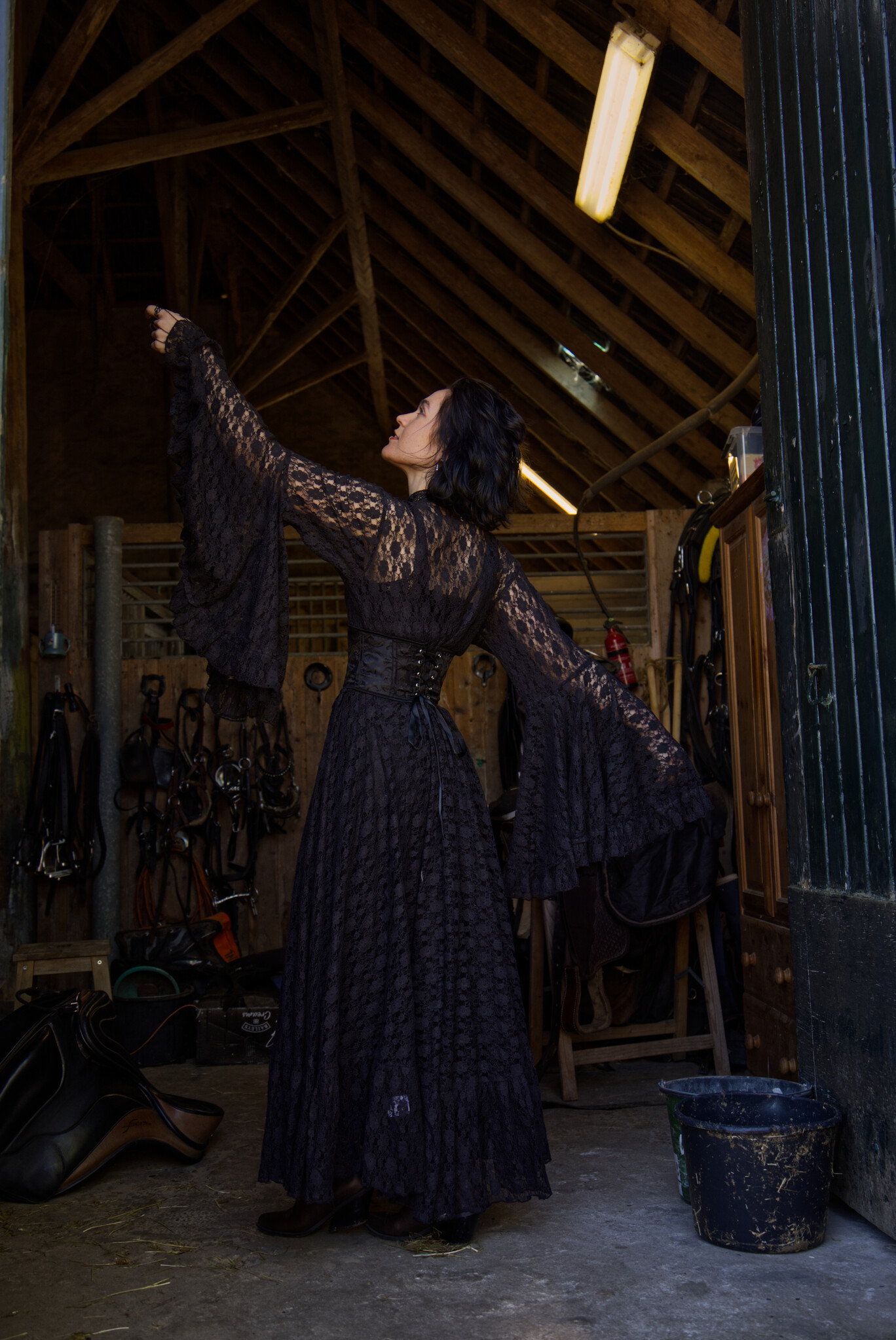 The Florence Lace Dress (SOOT)-2