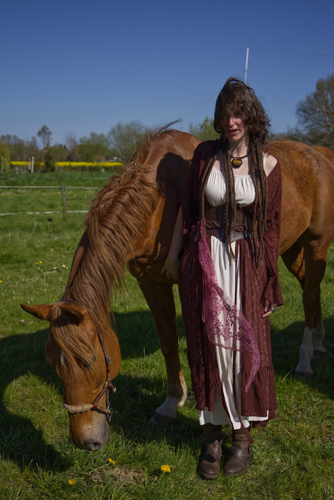 The Aurora Lace Dress (CARDAMOM)-4