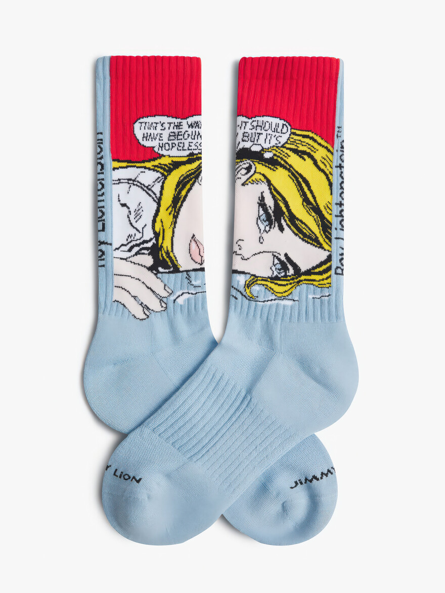♣ Light Blue Lichtenstein Hopeless Socks