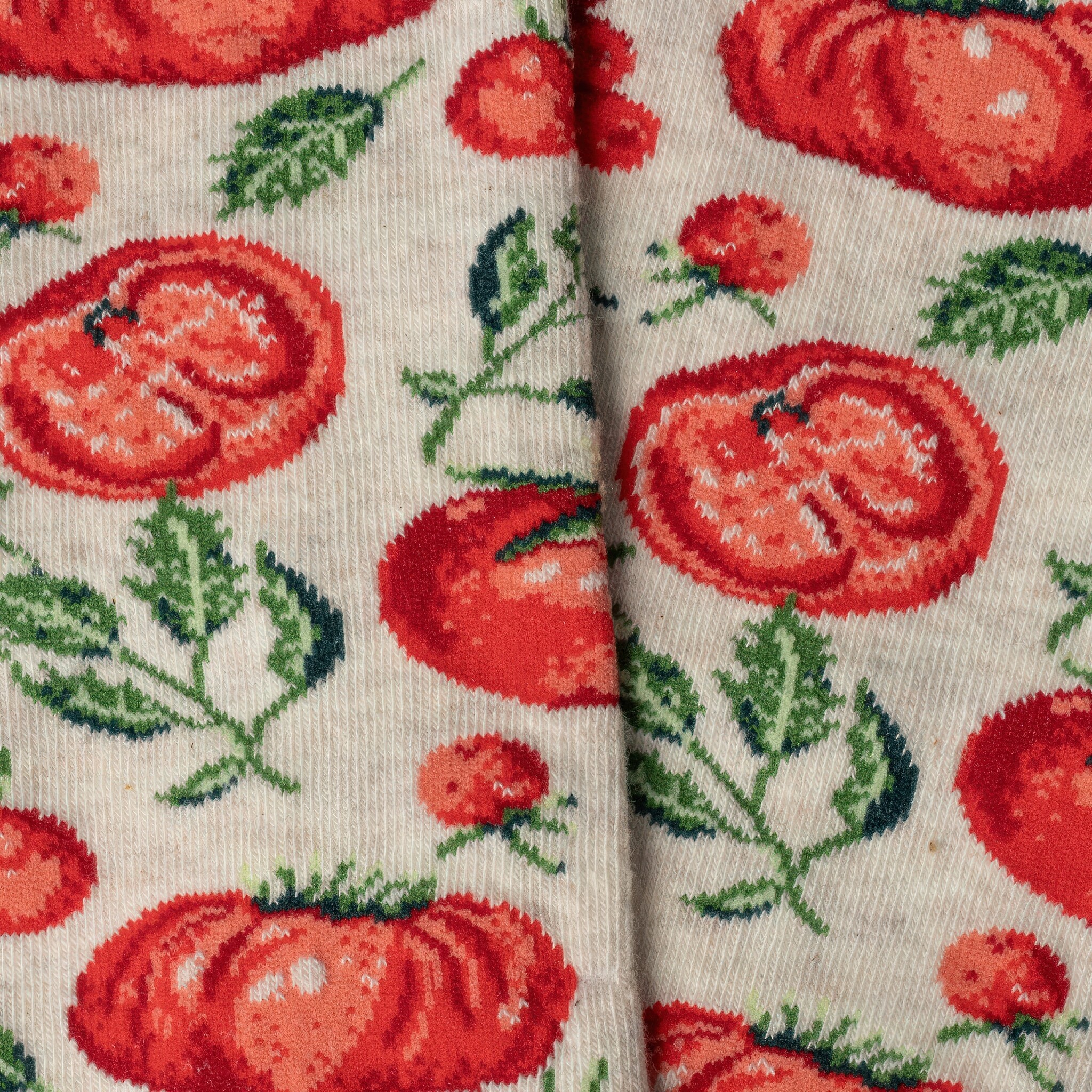 ♣ Beige Tomato Fever Socks-2