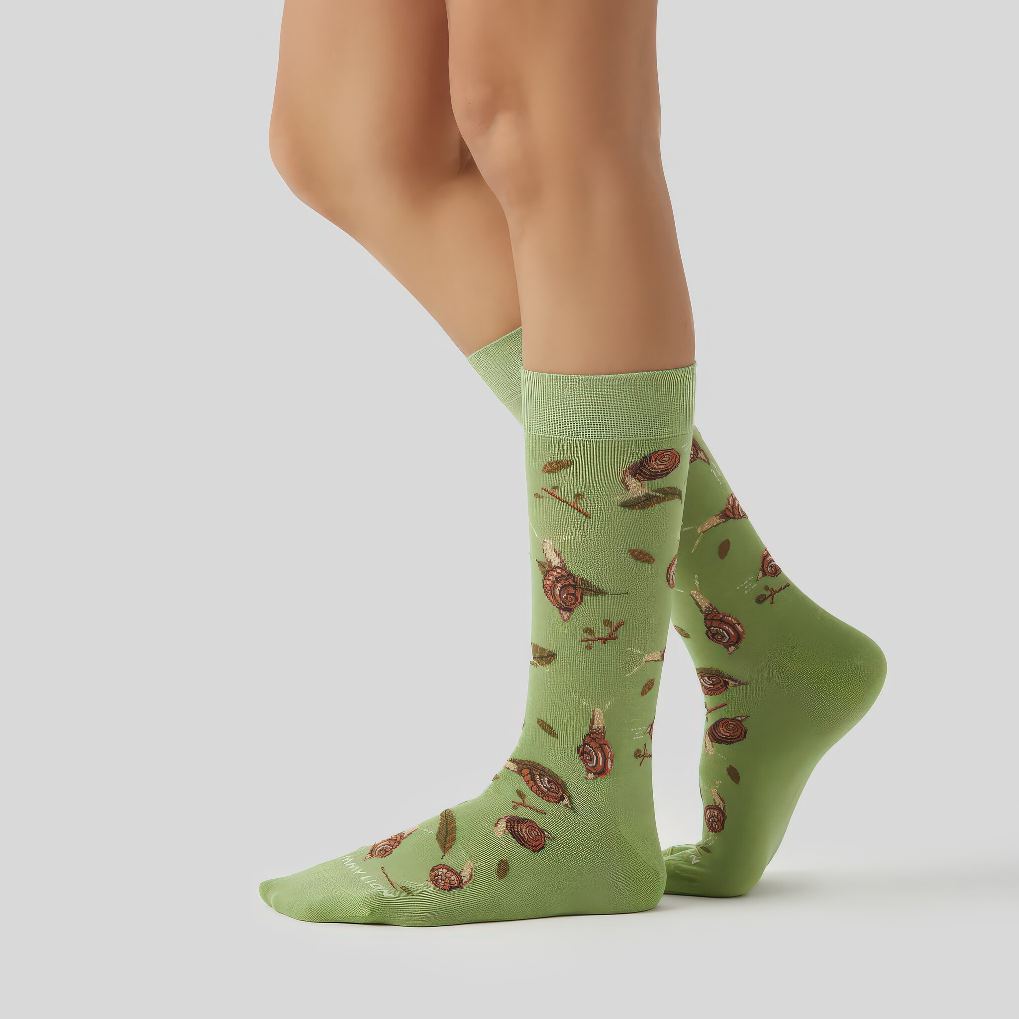 ♣ Green Snails Socks-4