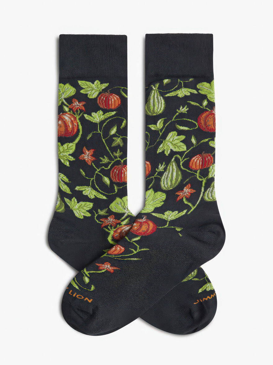 ♣ Grey Pumpkins Socks