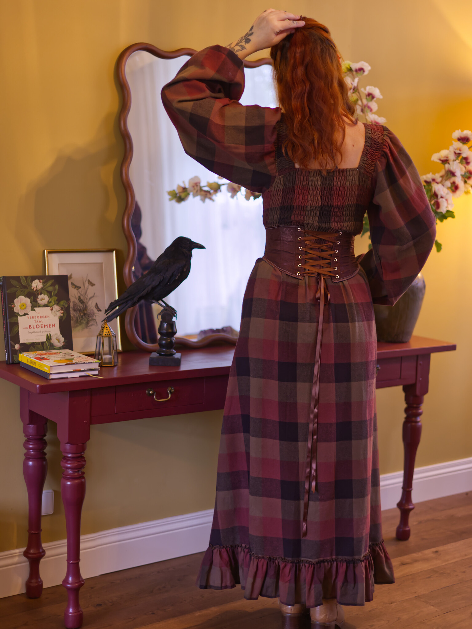 The Solstice Cotton Dress (MAPLE)-2