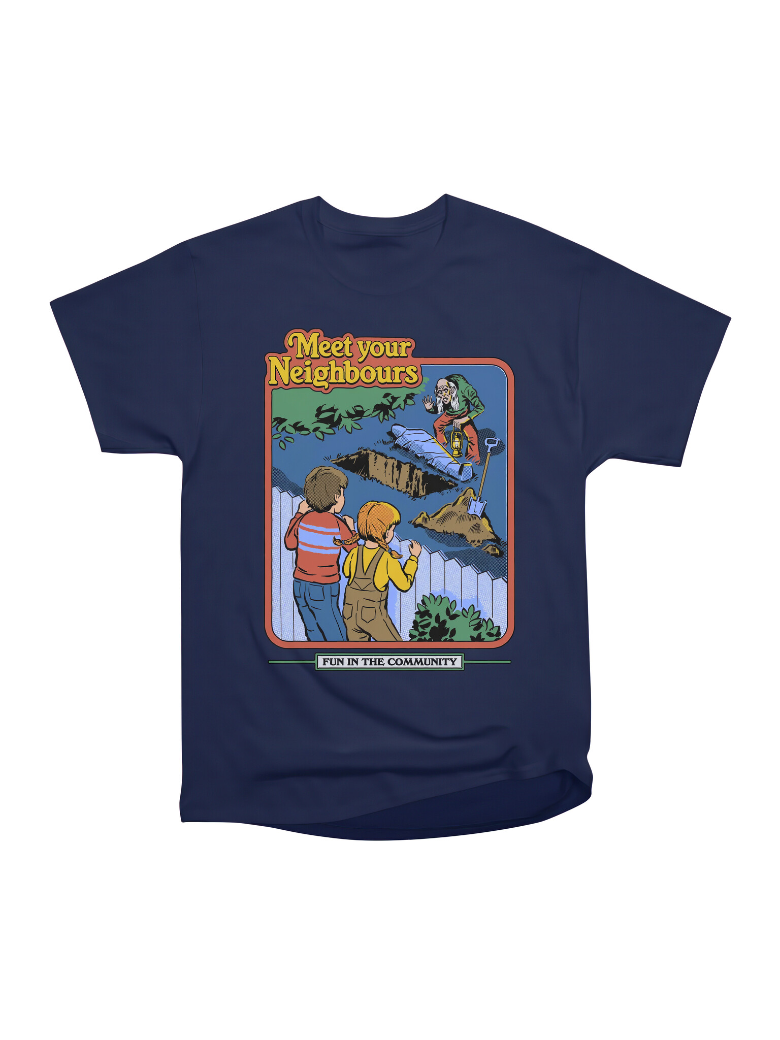 Navy Meet Your Neighbours Tee-1