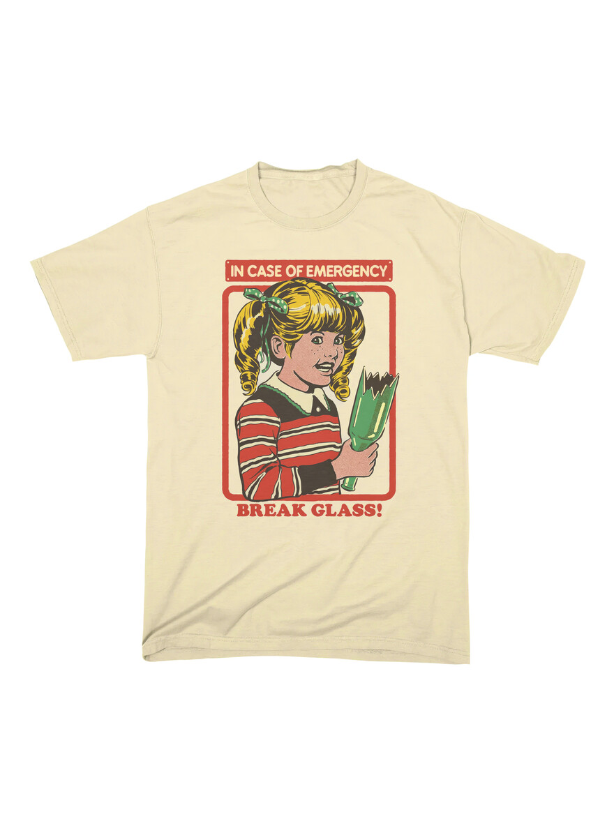 Beige Emergency Break Glass Tee