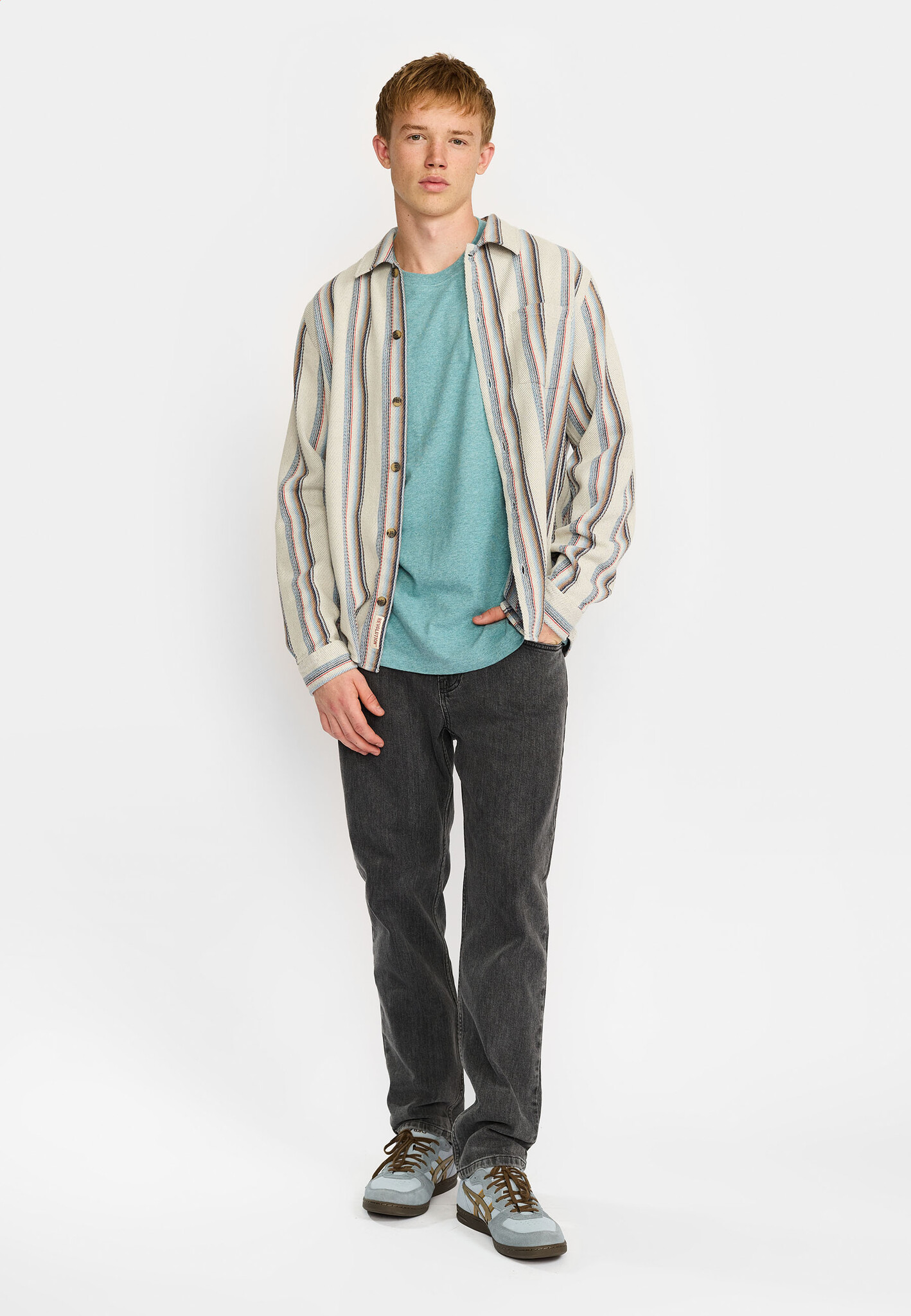 ♣ Just Smile 'n Weave Striped Shirt-5