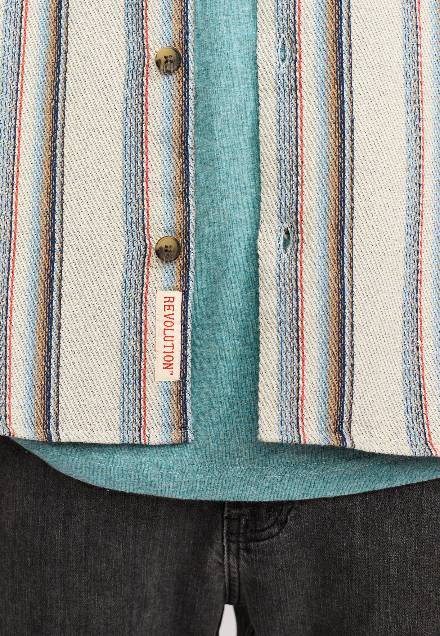 ♣ Just Smile 'n Weave Striped Shirt-4