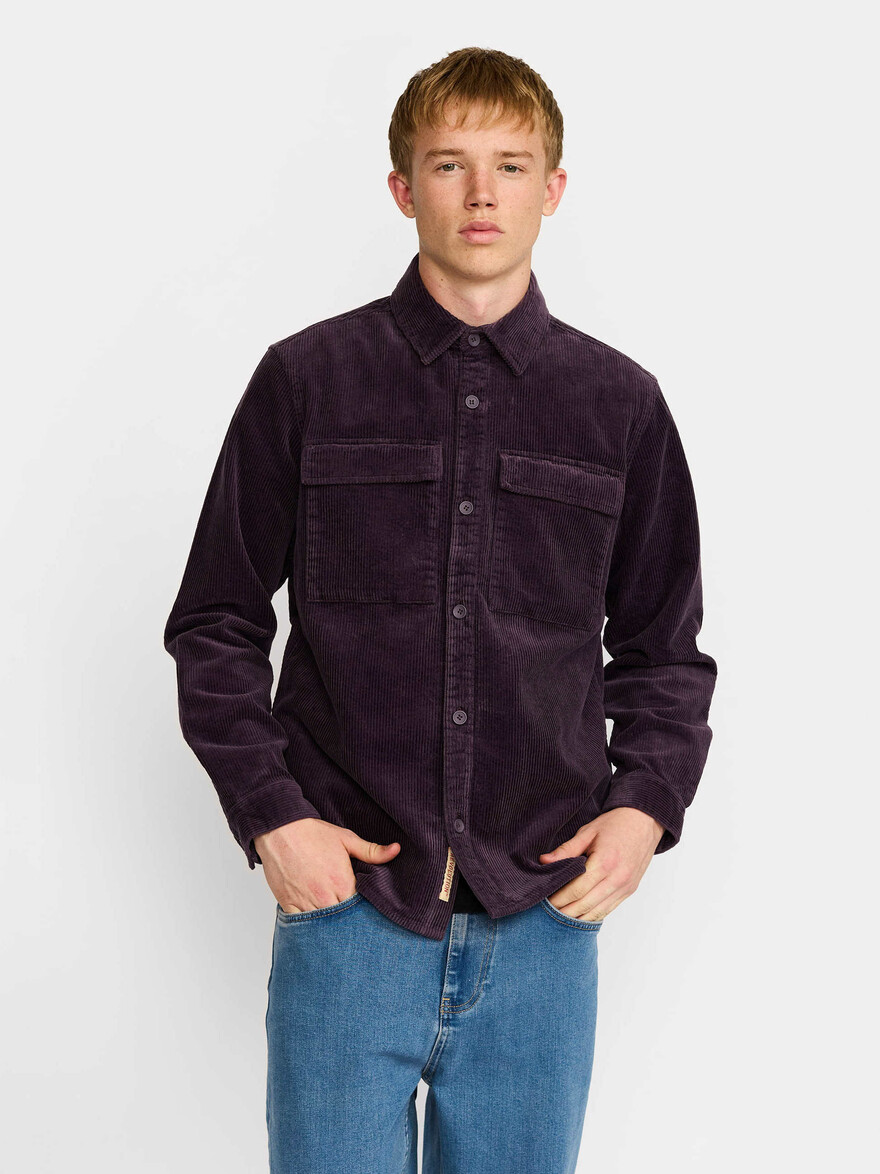 ♣ Plum Corduroy Utility Shirt