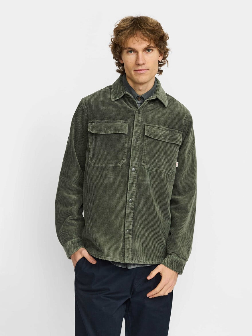 ♣ Foreman Green Cord Overshirt