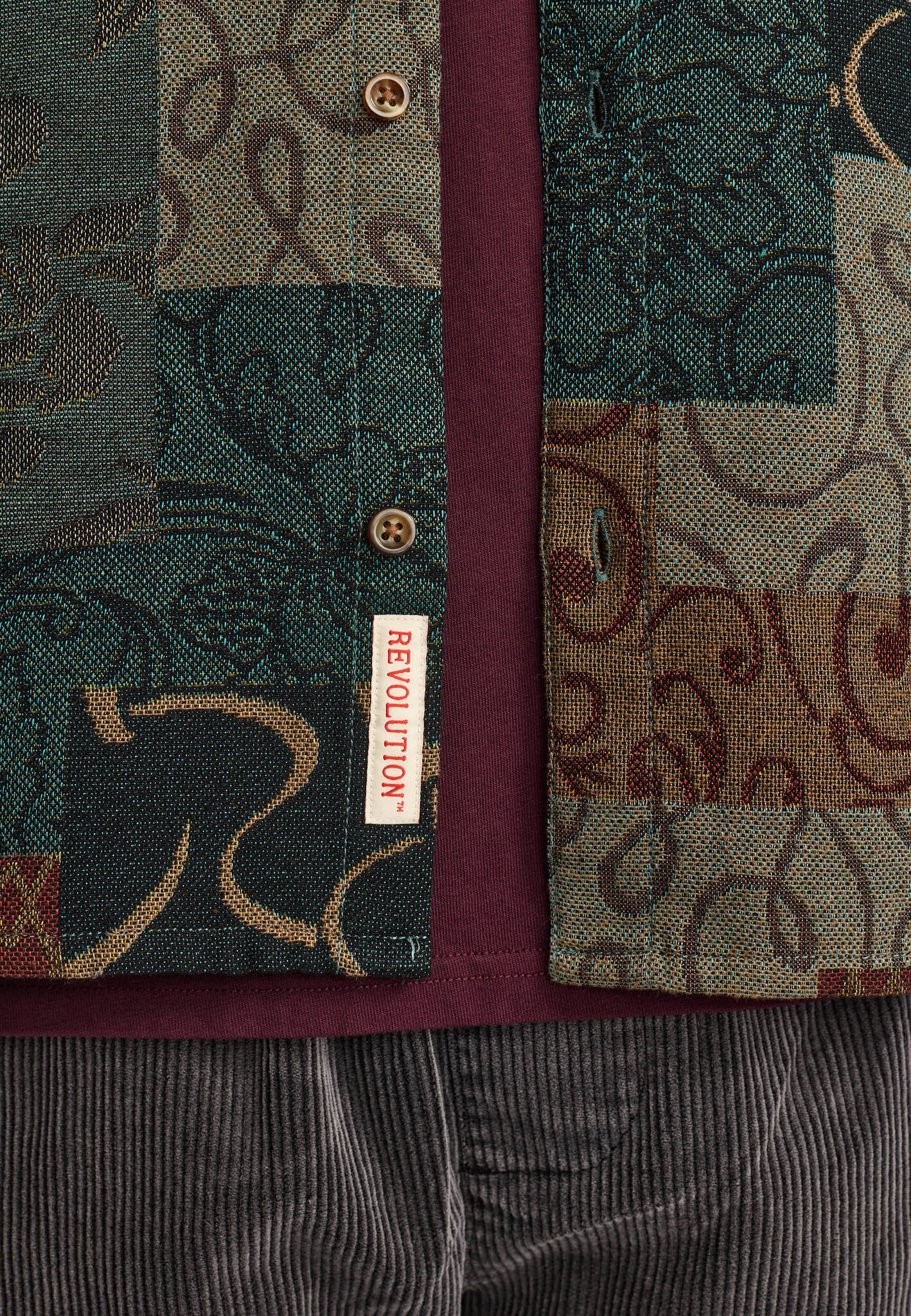 ♣ Relic Mosaic Utility Shirt-3