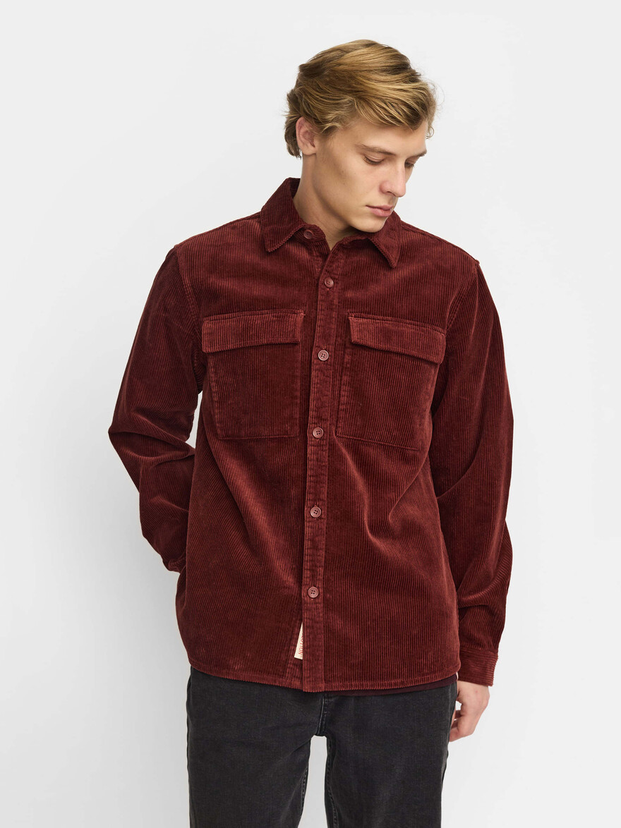 ♣ Dual Pocket Red Utility Shirt