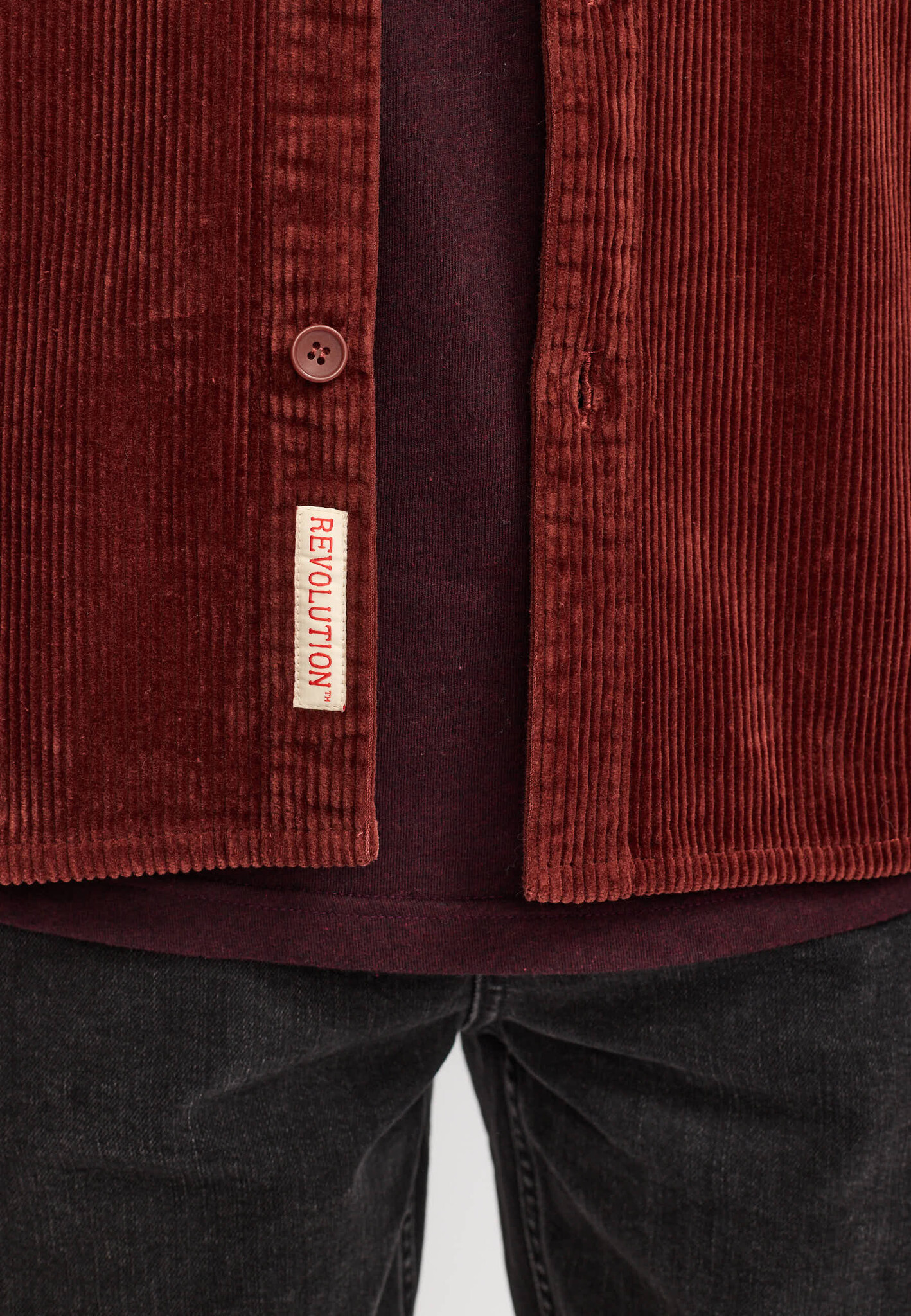 ♣ Dual Pocket Red Utility Shirt-3
