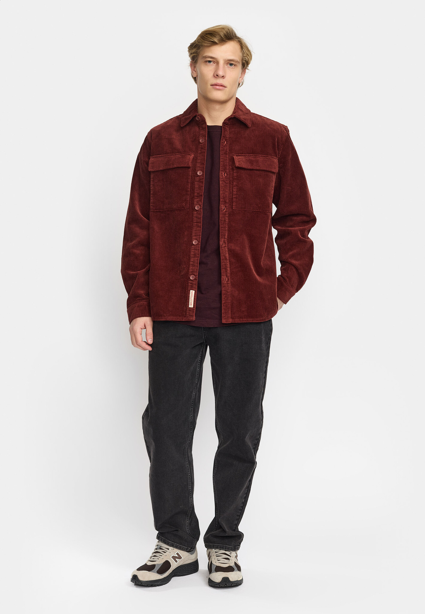 ♣ Dual Pocket Red Utility Shirt-4