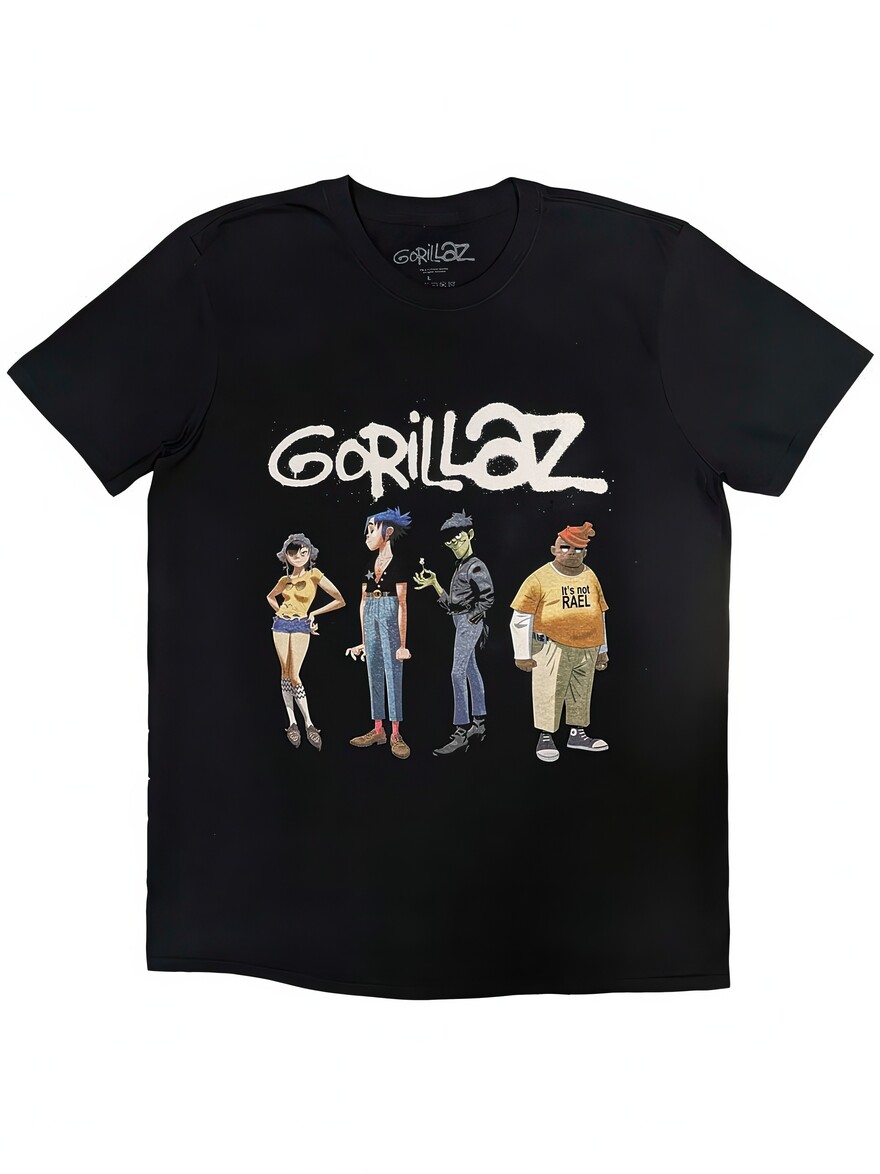 Gorillaz - Spray Logo Group Black Tee