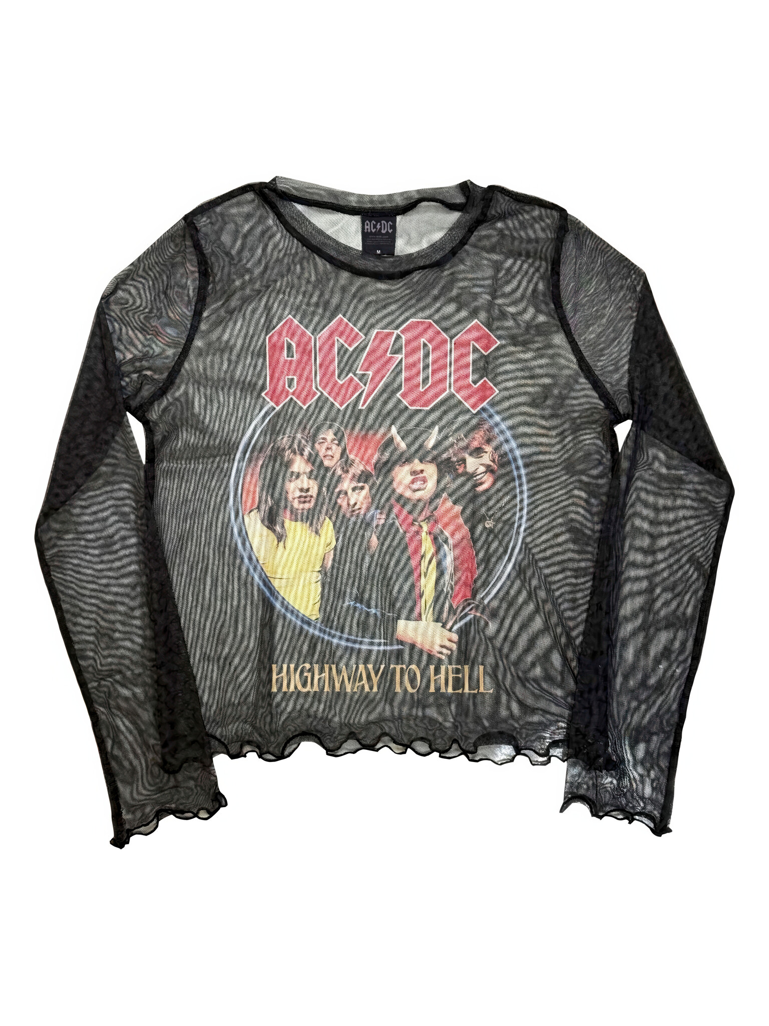AC/DC - Highway To Hell Mesh Crop Top-1