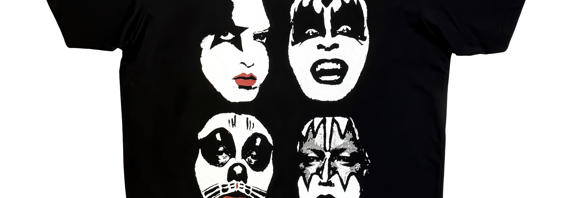 KISS - Stacked Faces Black Tee