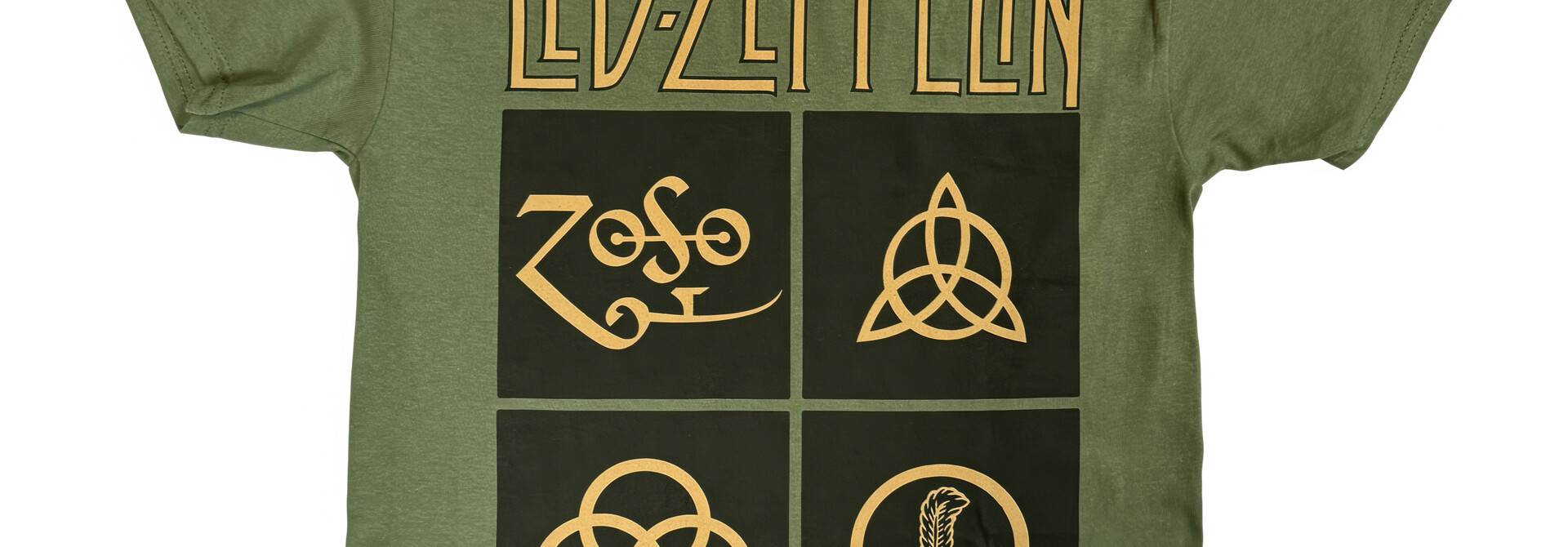 Led Zeppelin - Gold Symbols Green Tee
